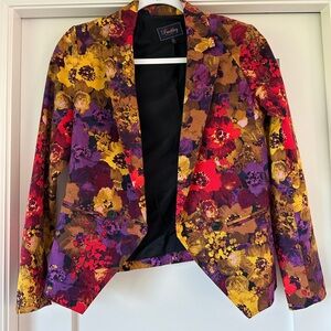 Vibrant Floral Blazer with Bold Colors